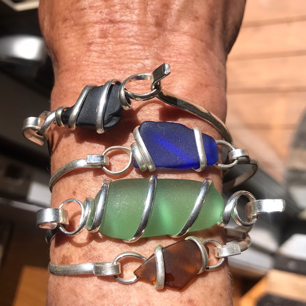 beach glass bracelets